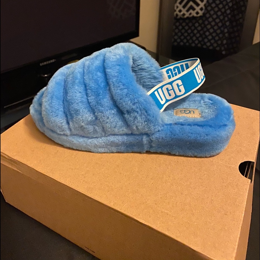 Baby blue Ugg sandals
